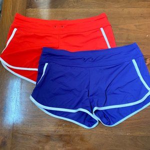 Lot 2 Athleta Swim Bathing Suit Shorts 3" Inseam